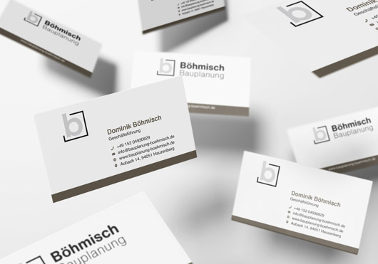 Boehmisch Bauplanung Visitenkarten Design