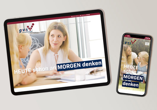 Gevas AG Tablet Mobile Webdesign Mockup