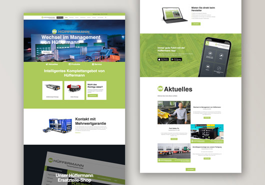 Hüffermann Transportsysteme Webentwicklung